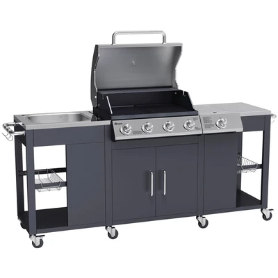 Abbildung von Tepro Gasgrill &quot;Grill Küche Petersburg&quot;, BxTxH: 198x59x112 cm