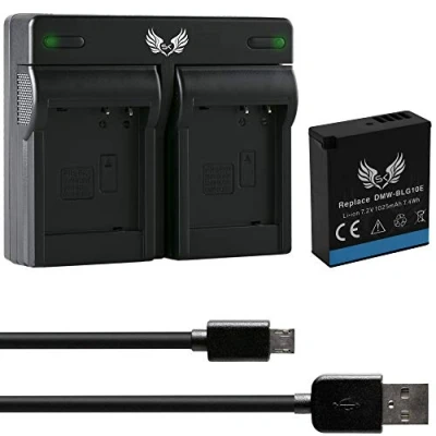 Abbildung von SK Akku Ersatz für Panasonic DMW BLG10 / BLG10E 1025mAh + Dual Charger BLE9 BLE9E CS BLG10MC