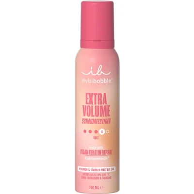 Abbildung von invisibobble Extra Volume Schaumfestiger, Maximales Volumen, 230C Hitzeschutz, starker Halt für 24h, vegan, alle Haartypen, 150ml