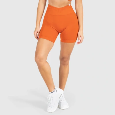 Abbildung von Smilodox Seamless Shorts Amaze PRO Blickdicht &amp; Invisible Scrunch Effekt Tights, Damen, Größe: Large, Orange