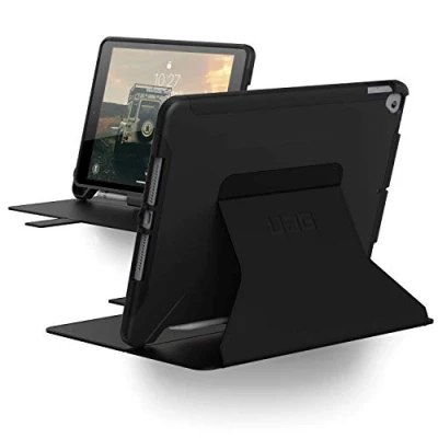 Abbildung von URBAN ARMOR GEAR Scout Folio Hülle für Apple iPad 10,2 Zoll (2020 &amp; 2019) Schutzhülle (Standfunktion, Stifthalter Pencil und Logitech Crayon, Smart Keyboard kompatibel) schwarz