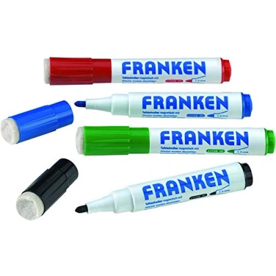 Abbildung von Franken Tafelschreiber KombiMarker 1 3mm farblich sortiert 4 Stück