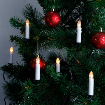 Abbildung von STAR TRADING LED Christbaumkerzen Kerzenlichterkette Weihnachtsbaumkette 16 Baumkerzen 10,5m Innen, flammig