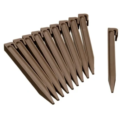Abbildung von Erddübel Kunststoff Taupe für Rasenkante 15 cm Set 10 Stück