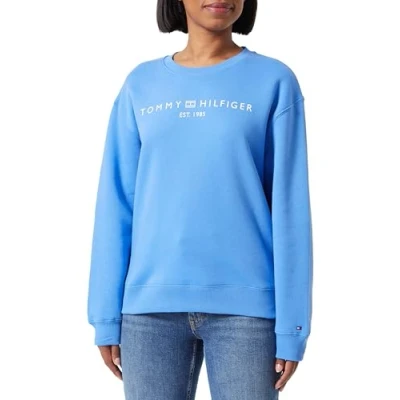 Abbildung von Tommy Hilfiger LOGO Sweatshirt, Damen, Größe: XXS, Blue spell