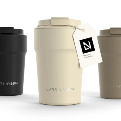 Abbildung von LARS NYSØM Thermobecher Bevægelse, Edelstahl, Auslaufsicherer Travel Mug für Kaffee und Tee unterwegs 380ml 500ml