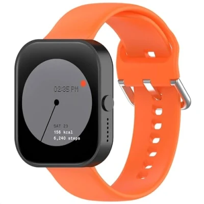 Abbildung von GIOPUEY Armband Kompatibel mit CMF by Nothing Watch Pro, Weiches Silikon [Verschleißfest] [Atmungsaktiv] Ersatzarmband Orange