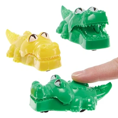 Abbildung von Baker Ross FX669 Krokodil Rückzieh Renner 6er Packung, Rennspielzeug für Kinderpartytüten