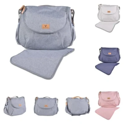 Abbildung von Cangaroo Wickeltasche Naomi Wickelunterlage, verstellbarer Gurt, Reißverschluss, Farbe:grau