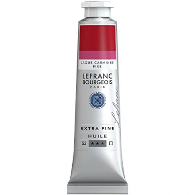 Abbildung von Lefranc Bourgeois 405067 extra feine Ölfarbe in Künstlerqualität aus hochwertigen Pigmenten, lebendige Farben, hohe Lichtechtheit, 40ml Tube Karmesinlack Farbton
