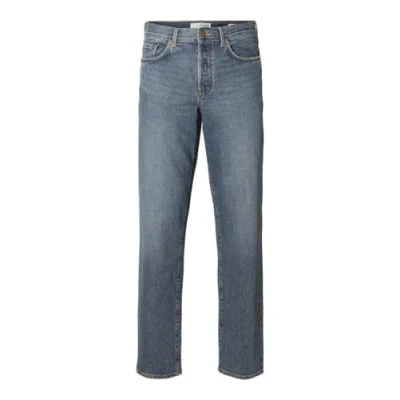 Abbildung von Selected Homme SLH Regular Jeans Straight Leg, Herren, Größe: 34x32, Blue denim