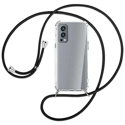 Abbildung von mtb more energy® Handykette kompatibel mit OnePlus Nord 2 5G (6.43&#039;&#039;) schwarz Smartphone Hülle zum Umhängen Anti Shock Full TPU Case