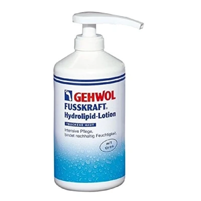 Abbildung von GEHWOL Fusskraft Hydrolipid Lotion, Fusscreme, mit Urea, trockene Füsse, 500 ml Spender
