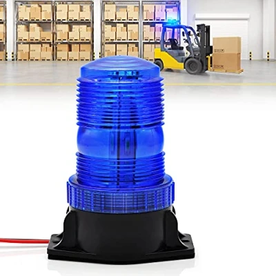 Abbildung von Dinfu blaulicht LED Warnleuchte blau 10 110V Gabelstapler Leuchte Blaue Rundumleuchte für Auto LKW Traktor KFZ UTV SUV J eep