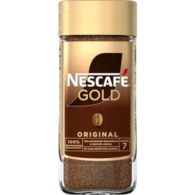Abbildung von NESCAFÉ GOLD Original, löslicher Bohnenkaffee, Instant Kaffee aus erlesenen Kaffeebohnen, koffeinhaltig, 1er Pack (1 x 100g)