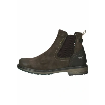 Abbildung von Mustang Shoes Chelseaboots, Schlupfboots, Stiefelette, Blockabsatz, seitlicher Stretcheinsatz