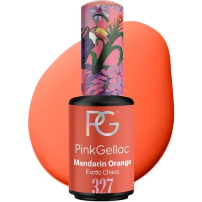 Abbildung von Pink Gellac UV Nagellack 327 Mandarin Orange 8 ml Shellac Einfache Anwendung Gel Nail Polish für 14 Tage Salonqualität Made in Holland
