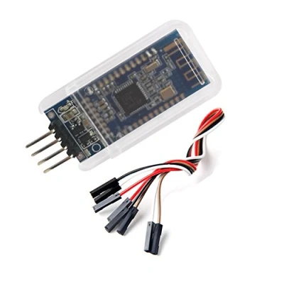 Abbildung von DSD TECH HM 10 Master und Slave Bluetooth 4.0 LE iBeacon Modul kompatibel mit iPhone iPad 4 poligem Dupont Kabel für Arduino