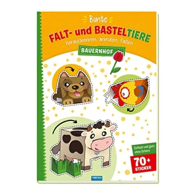 Abbildung von Trötsch Bastelbuch Bunte Falt und Basteltiere Bauernhof: Bastelheft Beschäftigungsbuch