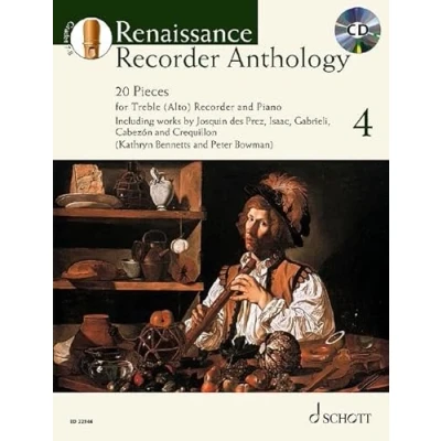 Abbildung von Renaissance Recorder Anthology 4: 20 Pieces. Band 4. Alt Blockflöte und Tasteninstrument. (Schott Series, 4)