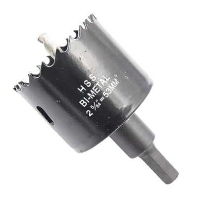 Abbildung von Lochsäge 53mm LAIWEI Bi Metall Rundlochfräser HSS Kreissägekopf, 1,8 mm stark, Schnitttiefe bis 38mm, geeignet für Holz, Kunststoff, Gipskarton und Metallrohre