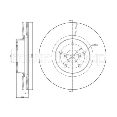 Abbildung von Bremsscheibe METELLI 23 1646C