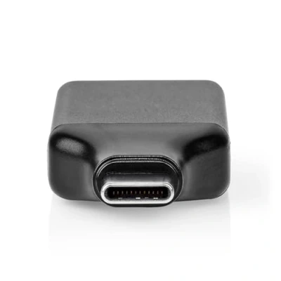 Abbildung von Nedis USB C Adapter 3.2 Gen 1 Stecker HDMI Ausgang 4K@60Hz Rund Vernickelt Grau/Schwarz Box