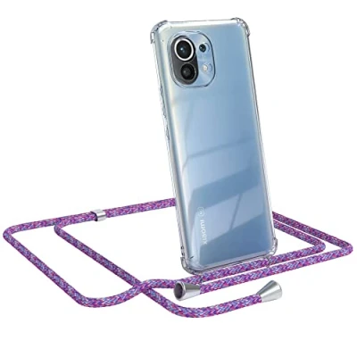 Abbildung von EAZY CASE Handykette kompatibel mit Xiaomi Mi 11 / 5G Handyhülle Umhängeband, Handykordel Schutzhülle, Silikonhülle, Hülle Band, Stylische Kette für Smartphone, Unicorn
