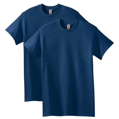 Abbildung von Gildan Unisex Erwachsene Heavy Cotton T Shirt, Style G5000, Multipack Hemd, Marineblau, 2 Stück, XX Large (2er Pack)
