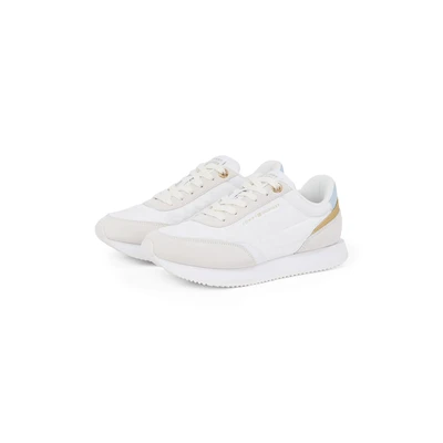 Abbildung von Tommy Hilfiger Essential Runner Sneaker low, Damen, Größe: 35, White/breezy blue Schuhe