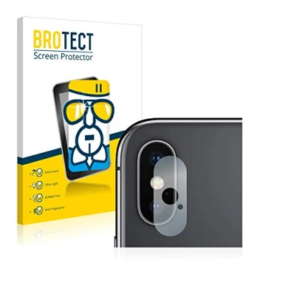 Abbildung von BROTECT Schutzglas für Apple iPhone Xs (NUR Kameraschutz) Schutzfolie Panzer Folie Glas [Extrem Kratzfest 9H, Anti Fingerprint, Ultra Transparent]