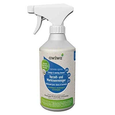 Abbildung von awiwa Vorzelt und Markisenreiniger für Sonnenschirme, Zelte, Sonnensegel, Markisen etc. 500 ml Reiniger Konzentrat