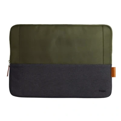 Abbildung von Trust Lisboa Laptophülle 16 Zoll, Laptoptasche aus Recycelten PET Flaschen, Arbeitstasche Laptop Sleeve, Tasche Herren Damen für MacBook Notebook HP Dell Asus Lenovo Reisen Business Grün