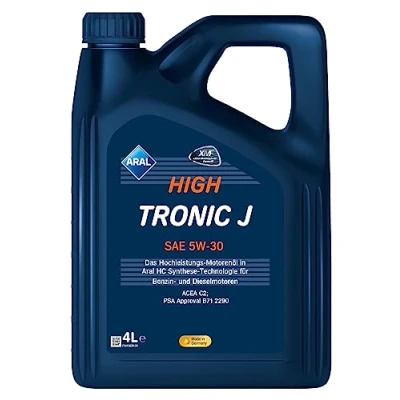 Abbildung von Aral Hightronic J 5W 30 4l Motoröl 15F4BC PEUGEOT: 208 I Schrägheck, 206 Boxer Kastenwagen, HONDA: ACCORD 8 Kombi, CIVIC Hatchback