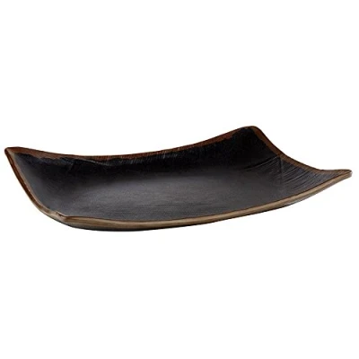Abbildung von APS 84119 Tablett MARONE, 32,5 x 23,5 cm, Höhe 4,5 Melamin, schwarz mit braunem Rand