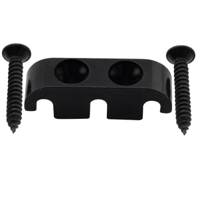Abbildung von Musiclily Pro 25mm Messing Bass Saitenniederhalter String Guide für 5 Saiter E Bass, Schwarz