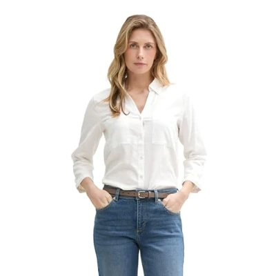 Abbildung von TOM TAILOR Damen 1046197 Bluse, 20000 White, 40