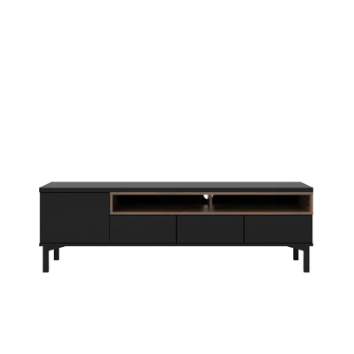 Abbildung von Home affaire TV Schrank &quot;Roomers Board, Möbel, Unit, Media Sideboard&quot;, Schubladen, offene Fächer, Kabelführung, Breite 156 cm, Höhe 48 cm