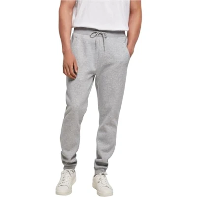 Abbildung von Build Your Brand Herren Organic Basic Sweatpants Trainingshose, Heathergrey, M