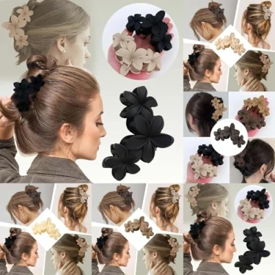 Abbildung von 7 Stück Blumen Haarspangen,Haarspangen Damen,Haarklammern für Frauen,Blumen Haarspangen Haarkrallen Haarschmuck,Dekorative Haarschmuck,Haarspiralen Clip,Rutschfeste Kunststoff