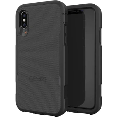 Abbildung von Gear4 Platoon Schutzhülle mit Hightech Aufprallschutz [D3O geschützt], extrem robust und schützend, für iPhone X/XS Schwarz