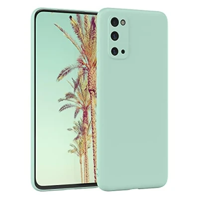 Abbildung von EAZY Case Silikonhülle für Samsung Galaxy S20 Hülle Silikon Grün weich stoßfeste Handyhülle Schutzhülle mit Kameraschutz Dünn Premium Schutz Cover TPU Phone Bumper in Mint