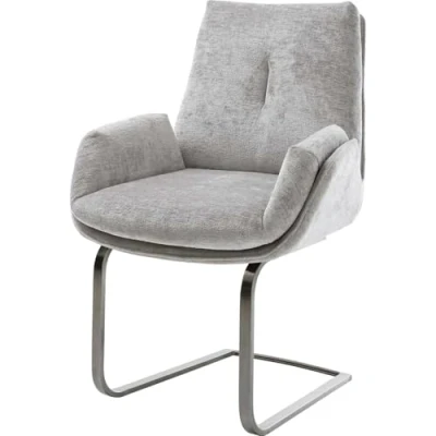 Abbildung von Freischwinger Clea Flex Chenille Silbergrau flach Graphit