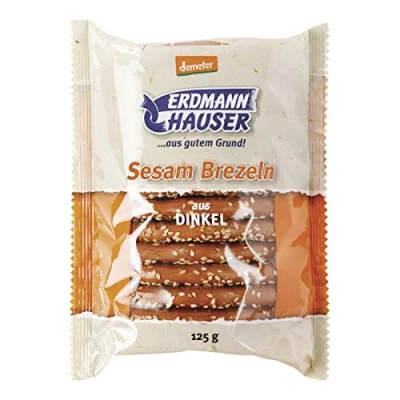 Abbildung von ErdmannHauser demeter Dinkel Brezeln mit Sesam 125 g 12er Pack