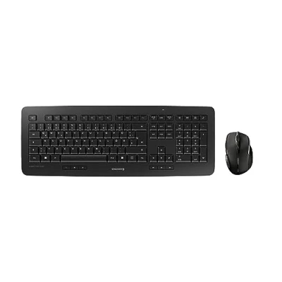 Abbildung von CHERRY DW 5100, Kabelloses Tastatur Maus Set, Tschechisches/Slowakisches Layout (QWERTZ/QWERTY), 2,4 GHz Funk, Ergonomische Maus, Batteriebetrieben, Schwarz