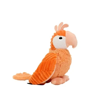 Abbildung von Ptipotos by Les Déglingos Plüschtier Repeater oder der Papagei orange originelles Kuscheltier ideal ab Geburt Geschenkidee zur