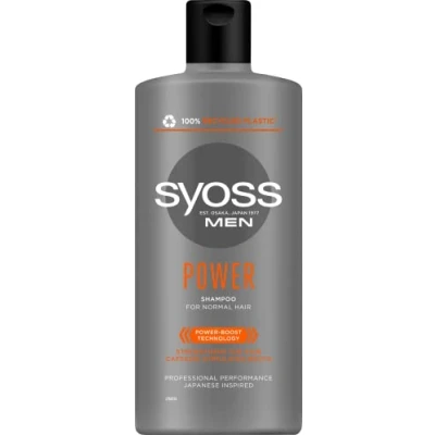 Abbildung von Syoss Shampoo Men Power (440 ml), kräftigendes Herren mit Koffein &amp; Boost Technologie stimuliert die Haarwurzeln, Haar für normales
