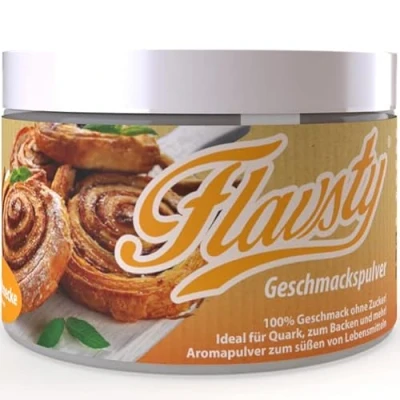 Abbildung von Flavsty® Geschmackspulver Zimtschnecke Veganes ohne Zucker Aromapulver Flavorpowder