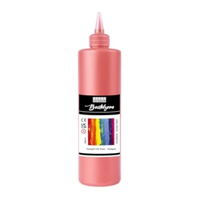 Abbildung von SÜDOR Acrylfarbe 500 ml Geeignet für Acryl Pouring. Hochpigmentierte Künstler Malfarbe zum Bemalen auf Holz, Leinwand, Stein, Papier &amp; Metall (Gold (Roségold, Altrosa))