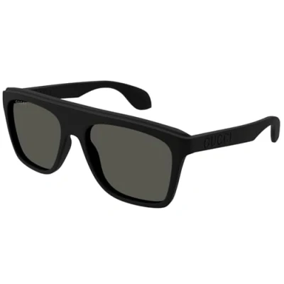 Abbildung von Gucci Sonnenbrille, Herren, Größe: 57, Black/grey